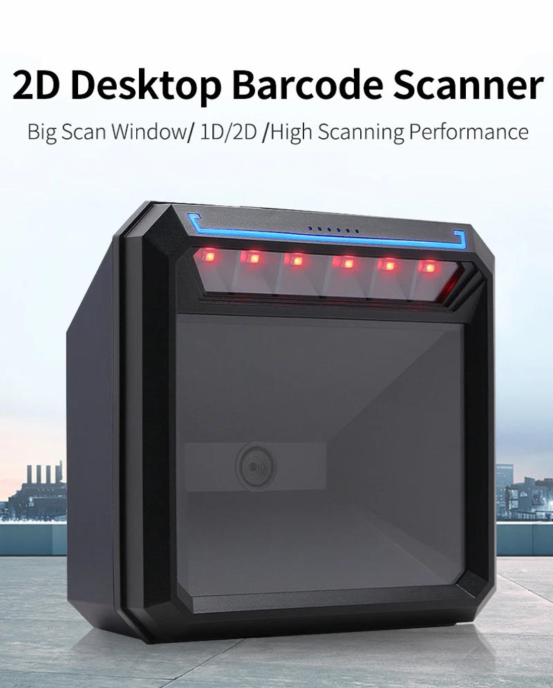 Description Picture 4 of itemHandsfree 2D 1D Barcode Scanner QR Omnidirectional Desktop BarCode Reader CMOS Image Scanner For Bookstore Shop Drugstore MP7000