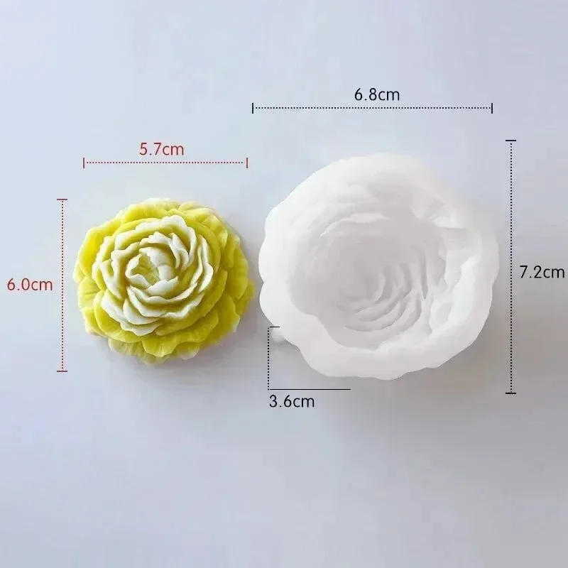 Description Picture 3 of itemSmall Flower Silicone Candle Mold |3d Rose Soap Chocolate Cake Decoration Baking Tools Diy Aromatherapy Gypsum Resin Clay mould