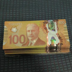 5~100pcs Nice Canada 100 Dollars Bills Plastic Banknote  Canadian Dollar Banknote in 24k Gold Plated For Collection