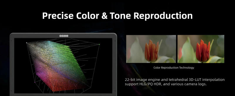 Description Picture 4 of itemOSEE Mega 22S 21.5inch Upgrade 1500 Nits High Bright HDR V-MOUNT Studio Director Camera Field Monitor Kit for Field Production