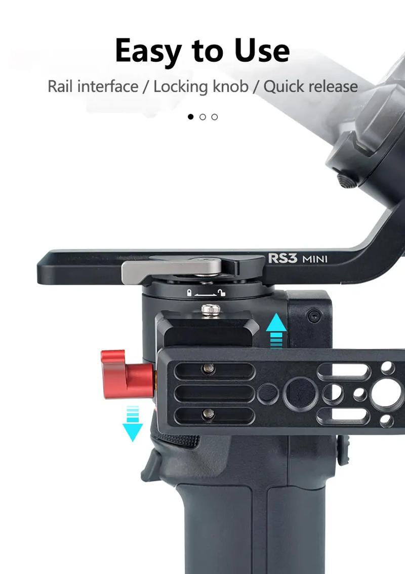 Description Picture 4 of itemExtension Magic Arm Foldable L Bracket for DJI Ronin RS4 RS3 PRO Mini RS2 Camera Gimbal Stabilizer Handle Sling Grip Mounting