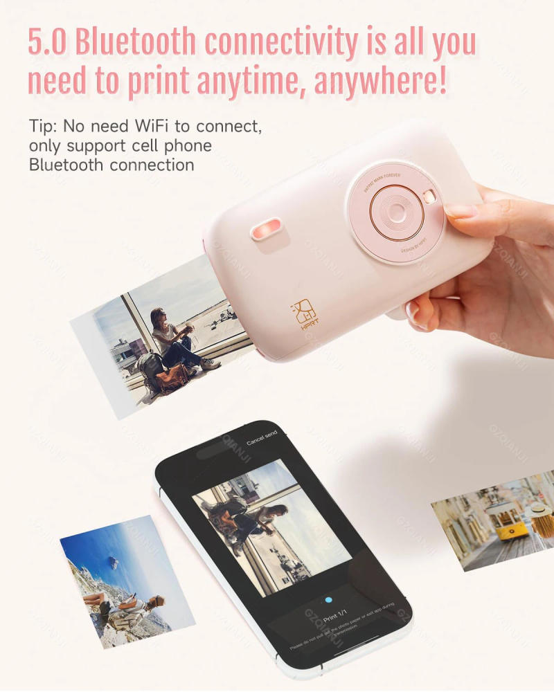 Description Picture 3 of itemHPRT CP2100 Portable Color Photo Printer Bluetooth Wireless Connection Travel Mini Picture Printer or 2x3'' inch Paper Ribbon
