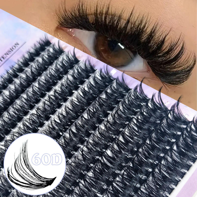 Description Picture 2 of item200 Clusters - 40D/60D/80D-D I Y Eyelashes, Fluffy and Thick 3D Eyelash Extensions, 9-16mm Mixed Length