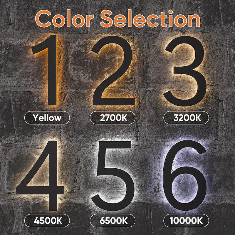 Description Picture 4 of itemSupplier Hotel Door Number Address Illuminated 3d Stainless Steel House Numbers With Light