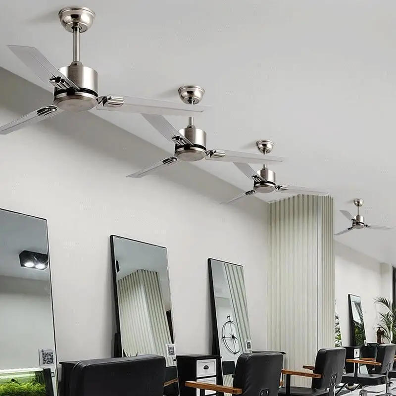 Description Picture 4 of item52 42 inch large wind iron leaf simple industrial retro ceiling fan dining room living room electric fan without lamp