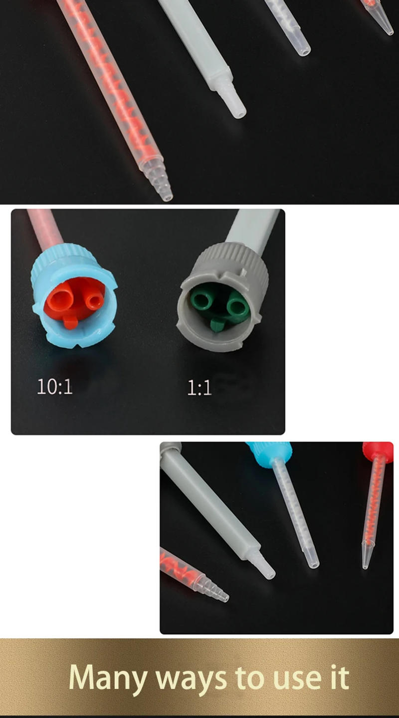 Description Picture 3 of itemTwist Lock Type MB Series Ratio Mixer Tips Epoxy Resin AB Glue Static Mixer Nozzles