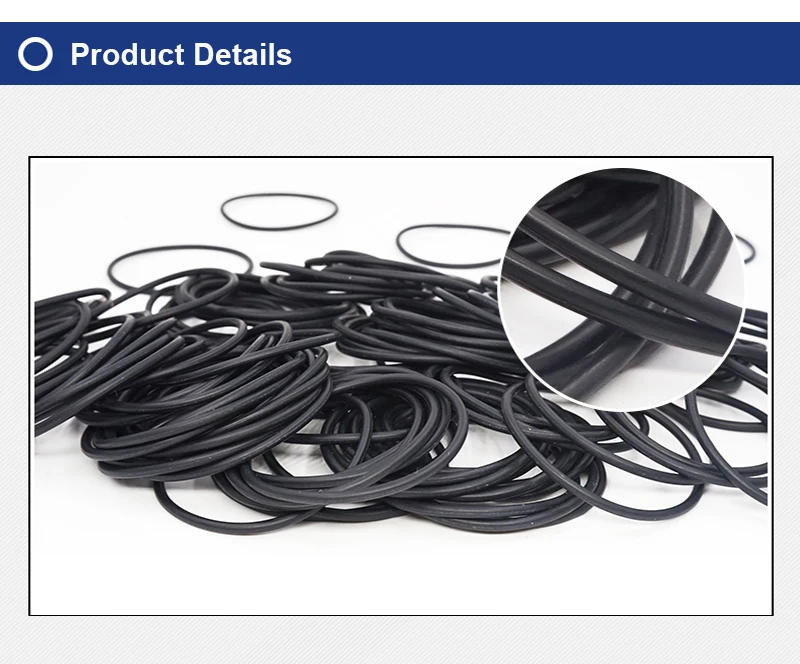 Description Picture 5 of itemCS 5.3mm OD 25.6-610.6mm Black Rubber O Sealing Ring Nitrile Rubber Round Shape Automobile Waterproof Oil Resistance Washer