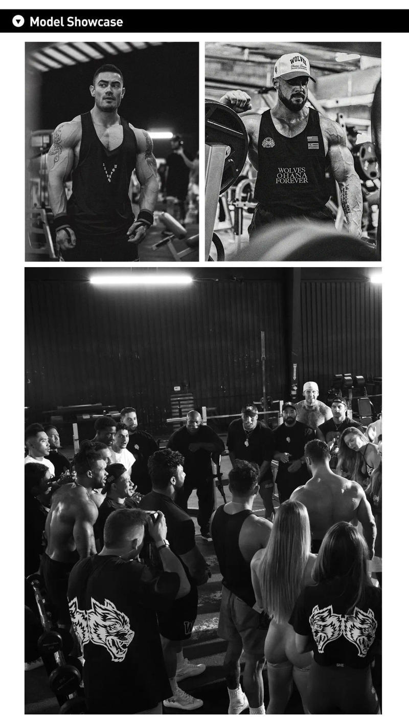 Description Picture 5 of itemDarc Wolves Tank Tops Gym Bodybuilding Fitness Men Clothing Basketball Running Workout US Size Darcsport Tanks