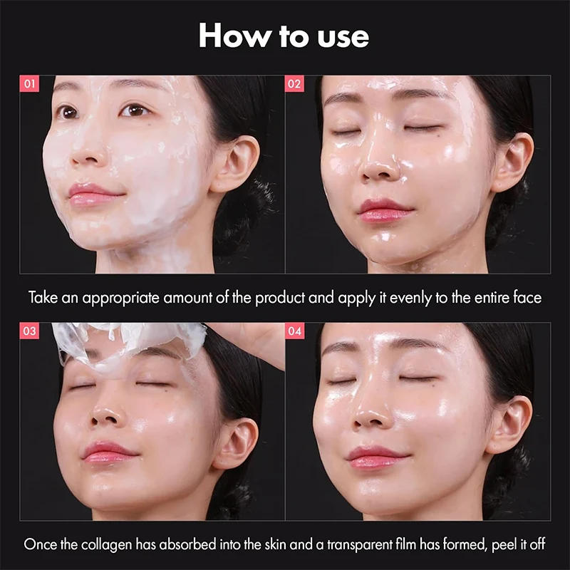 Description Picture 6 of itemNew Collagen Wrapping Mask Peel Off Facial Mask for ElasticityV Hydrating Glow Glass Skin Face Moisturizer Korean Skin Care 50ml