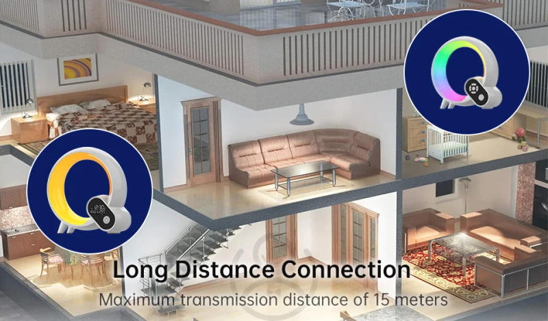 Description Picture 6 of item3 in 1 Multi-function Night Light with Smart Alarm Clock Bluetooth speaker infant monitoring Clock Atmosphere Light for Bedroom