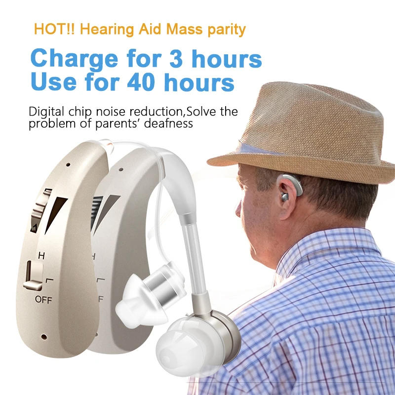 Description Picture 3 of itemDigital Hearing Aids Rechargeable Hearing Aid High Power Sound Amplifier For Elderly Behind the Ear Care One Click Adjustable
