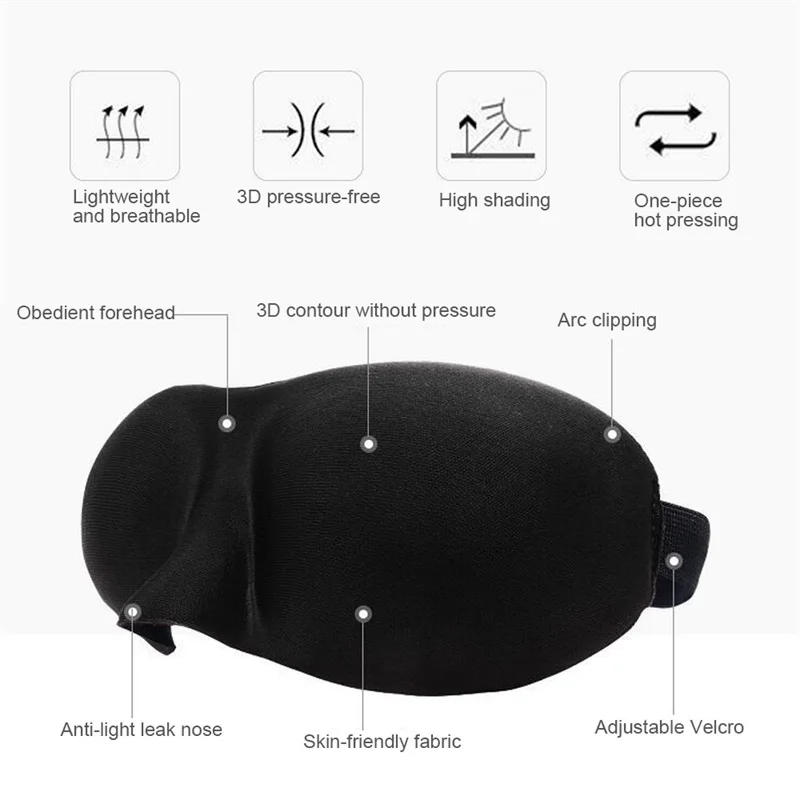 Description Picture 6 of itemantifaz para dormir Ear Plugs Anti Noise Eyepatch Eye Mask Patches Earplugs for Sleeping Aid Sleep Mask Sleep Night Mask Health