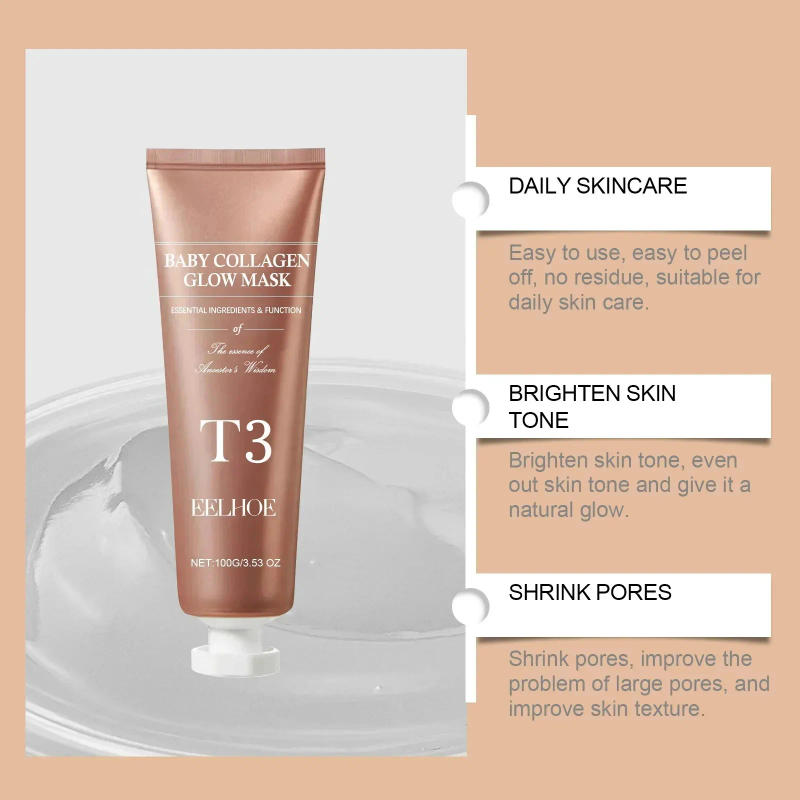 Description Picture 6 of itemCollagen Mask Peel Off Glowing Mask Lifting Firming Fade Fine Line Increase Elasticity Anti-Wrinkle Brighten Korean Skin Care