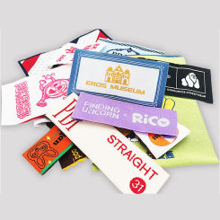 500pcs/Lot Multi size Custom High Quality Brand Logo High Density Garment Neck Label Luxury Woven Label for Clothing