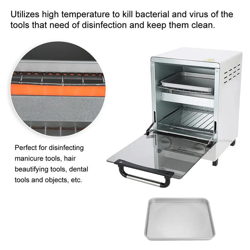 Description Picture 5 of itemSterilizer High Temperature Sterilizition Disinfect Cabinet Multifunction Dry Heat Disinfection Box Nail Art Tool With Timer