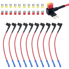 10 Pack Fuse Holder 12V Car Add-a-Circuit Fuse Tap Adapter ACZ Blade Fuse/Micro 2 Fuse with 10A  20A Fuses for Cars Trucks Boats