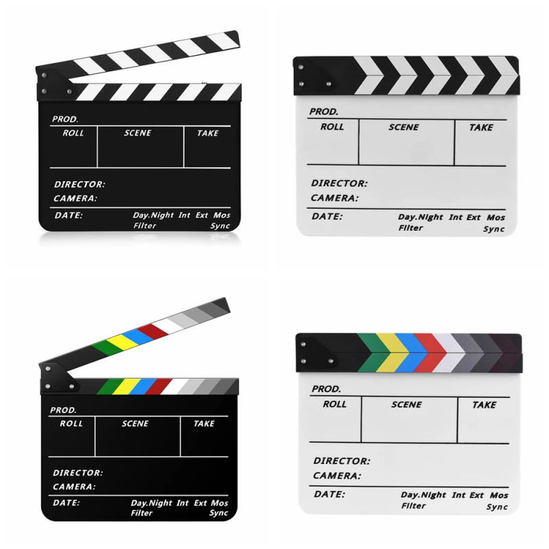 Description Picture 2 of itemMinifocus Video Scene Clapperboard Clapper Board Acrylic Dry Erase Director TV Movie Film Action Slate Clap Handmade Cut Prop