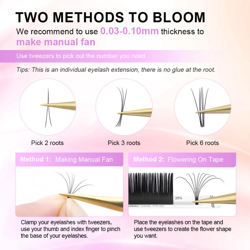 Description Picture 3 of itemNAGARAKU 6 Cases False Eyelash Extension Supplies Synthetic Mink Individual Length 7-15 Mix 16-20 Mix 16 Lines High Quality Soft