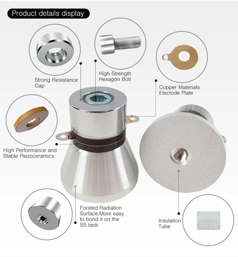 Description Picture 6 of itemGranbo Ultrasonic Transducer 28KHz 50W Vibration Emitter Ultrasound Cleaner DIY Parts Factory Direct