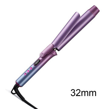 Professional Hair Curler 32mm Big Curling Iron Wand Ceramic Coating 230°C LCD Display Temperature Dual Voltage