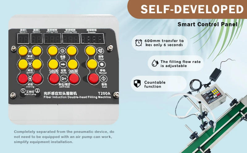 Description Picture 4 of itemNew automatic small single-head liquid filling machine automatically transport liquid filling production line for wine, Perfume