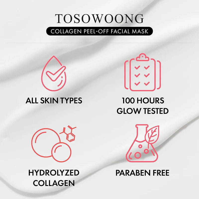 Description Picture 5 of itemNew Collagen Wrapping Mask Peel Off Facial Mask for ElasticityV Hydrating Glow Glass Skin Face Moisturizer Korean Skin Care 50ml