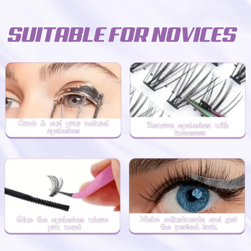Description Picture 6 of item200 Clusters - 40D/60D/80D-D I Y Eyelashes, Fluffy and Thick 3D Eyelash Extensions, 9-16mm Mixed Length