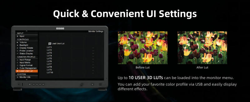 Description Picture 5 of itemOSEE Mega 22S 21.5inch Upgrade 1500 Nits High Bright HDR V-MOUNT Studio Director Camera Field Monitor Kit for Field Production