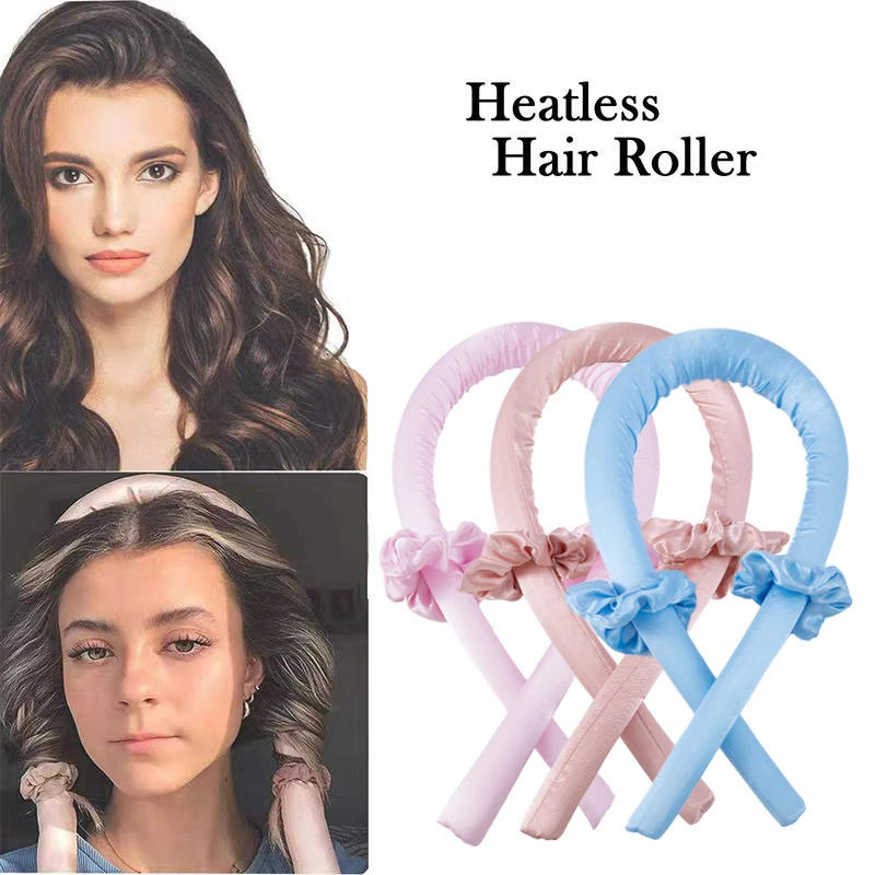 Description Picture 2 of itemHeatless Curling Rod No Heat Silk Curl Ribbon Hair Rollers Girls Gfit Sleeping Soft Headband Lazy Hair Curler Hair Styling Tools