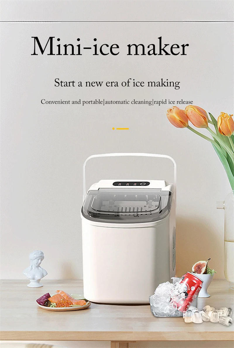 Description Picture 3 of itemIce Cube Maker Portable Automatic Electric Bullet Round Ice Block Making Machine 15kg/24H Family Bar Coffee Shop Kitchen Office