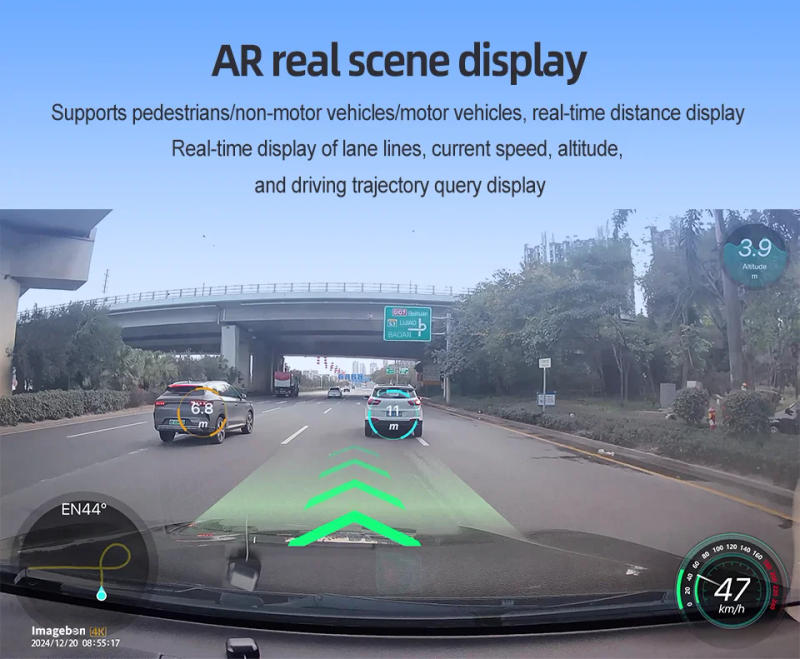 Description Picture 4 of item4K Dash Cam Ultra HD GPS ADAS Auto Record 150FOV Motion Detection Car DVR Support Rear Cam Voice Control Loop Recording