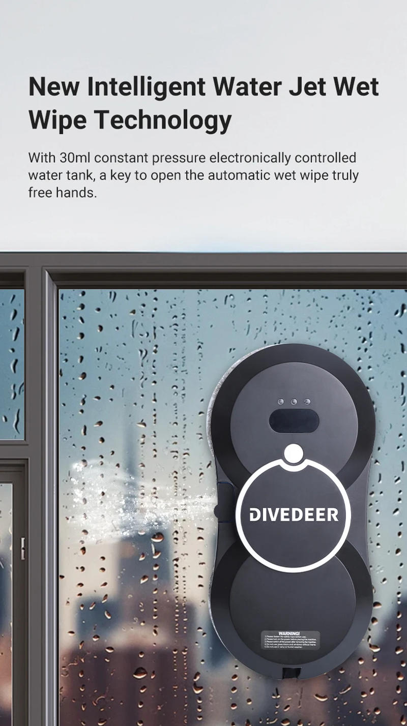 Description Picture 6 of itemWater Spray Window Cleaning Robot High Suction Smart Electric Window Cleaner Double-sided Glass Cleaning Robot Vacuum Cleaner