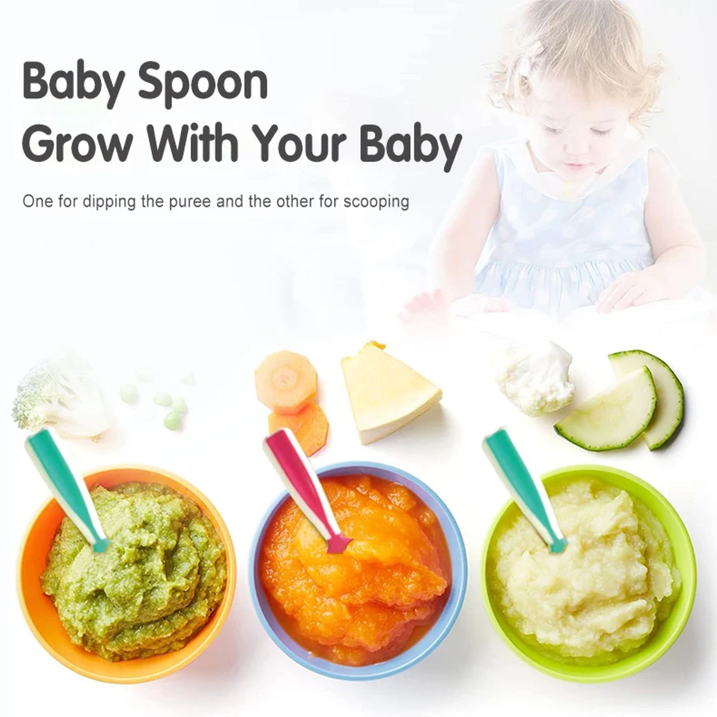 Description Picture 3 of itemAnGku Safe & Stylish Baby Pre-Spoon Set with Ergonomic Design for 6-12 Months Perfect Baby Products for On-the-Go
