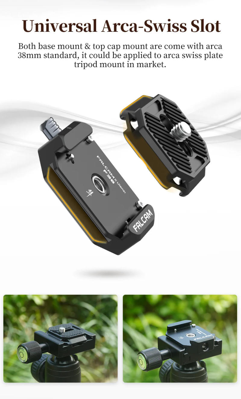 Description Picture 2 of itemUlanzi FALCAM F38 Universal DSLR Camera Gimbal Arca Swiss Quick Release Plate Clamp Quick Switch Tripod Slider Mount Adapter