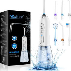 h2ofloss Oral Irrigator Dental Water Jet Mouth Washing Machine Water Flosser Water Pick Rechargeable Portable for Home /Travel