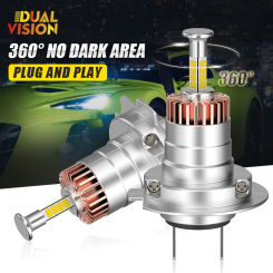 Dualvision H7 Led 360 Headlight Bulb Powerful 1200W 900000LM Mini Wireless Canbus 1:1 Turbo Auto Diode Lamp 6000K Fog Light Bulb