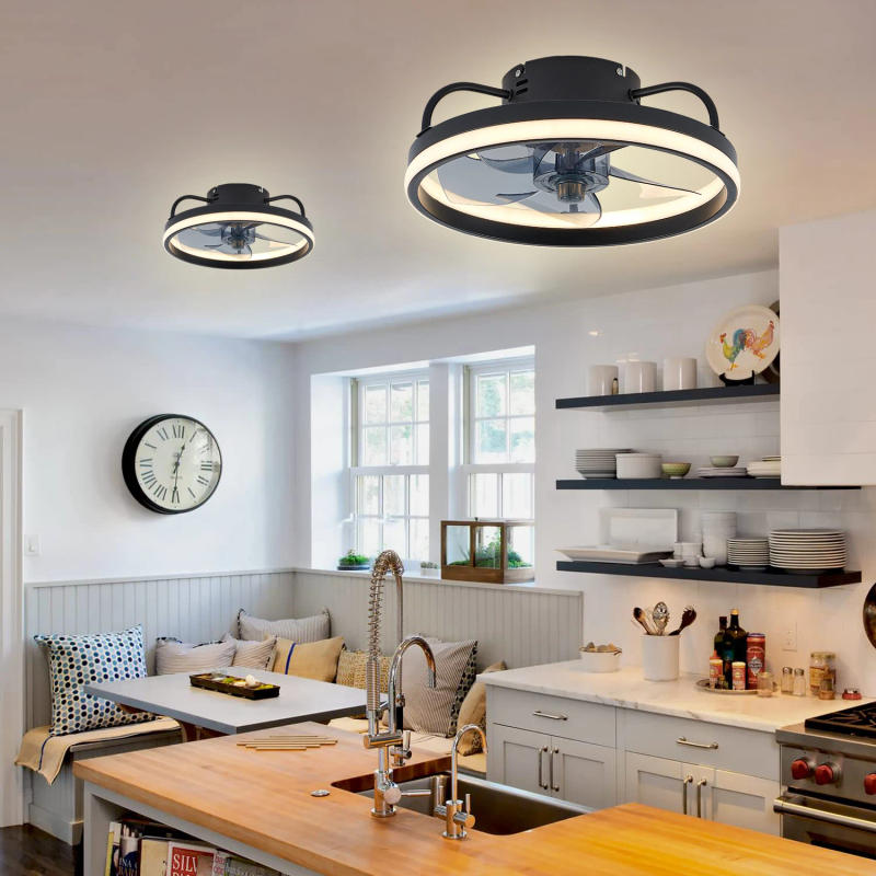 Description Picture 2 of itemModern LED ceiling fan with adjustable two-way blade timer and remote control tri-color adjustable bedroom living room kitchen