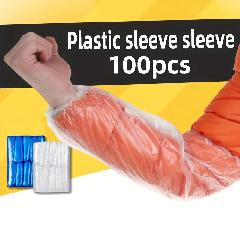 Description Picture 4 of itemWaterproof Plastic Oversleeves Protector Disposable BBQ Protect Antifouling Oil-proof Kitchen Cooking Sleeves Home Accessories