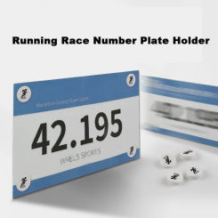4 Pieces Plastic Buckle Field Activity Accessories Running Competition Bib Number Plate Holder
