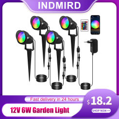 LED Lawn Lamp Outdoor Garden Light 6W RGB IP65 Waterproof Spike Spotlight Landscape Lighting for Yard Path Tree Ground 12V 220V
