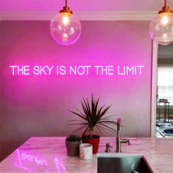 The Sky Is Not The Limit Neon Sign Bedroom Living Room Office Studio Decor Room Wall Art Neon Motivation Sign Custom Wall Lights