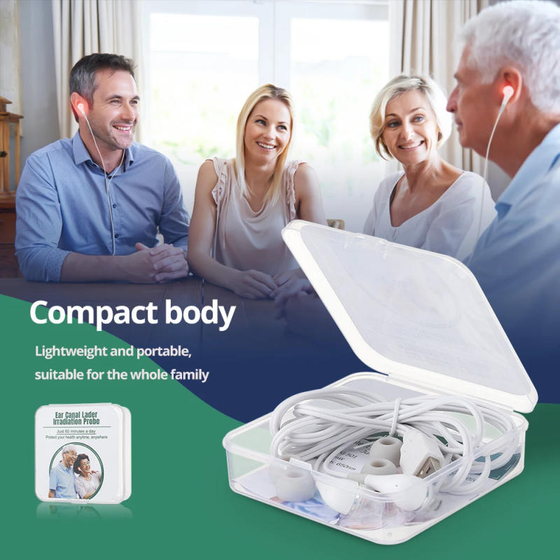 Description Picture 4 of item650nm Ear Canal Laser Physiotherapy Line Balance High Blood Pressure Reduce High Blood Fat Inflammation Ear Care Tools 4 Earplug