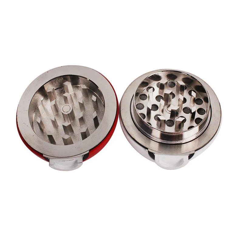 Description Picture 6 of itemMan Balls Poke Metal Grinder 50mm 3 layers Herb Mill Crusher Cigar Tobacco Grinder Yellow Smoking Pipe Accessories