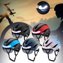 Bike Helmet with Light Sports Helmet w/ Adjustable Chin Strap for Outdoor Sports Riding Skateboard Skating
