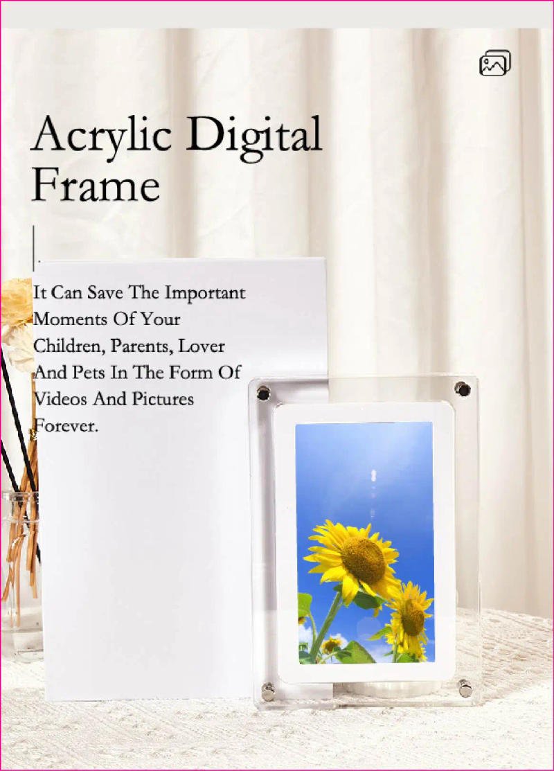 Description Picture 3 of itemAcrylic digital video frame with removeable stander 5 inch video picture photo frame new upgrade advertising player