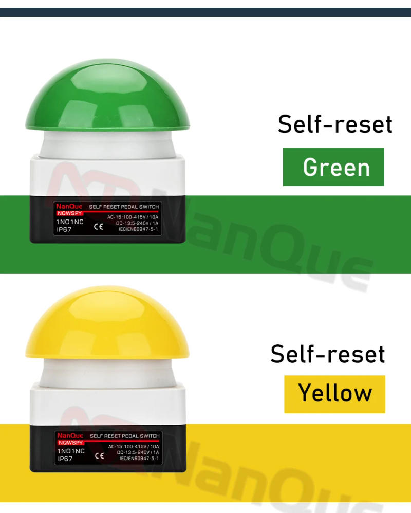 Description Picture 5 of itemPedal Switch IP67 Watproof Responder Switch AC/DC Emergency Stop Button Handle Foot Push Self Reset Locked NO/NC Start Contactor