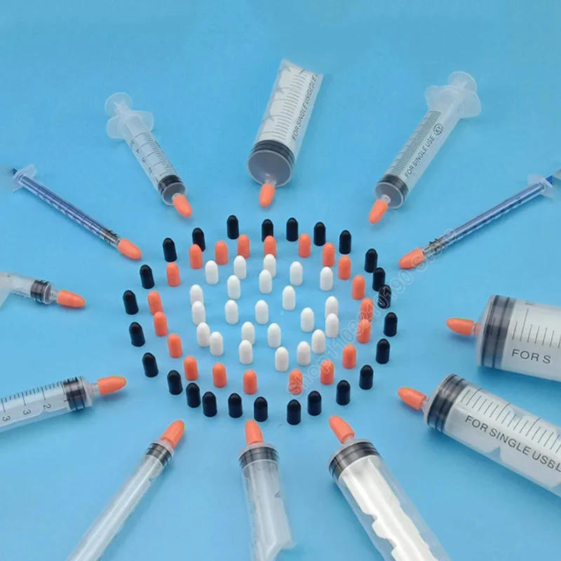 Description Picture 3 of itemFood Grade Silicone Rubber Storage Cap Needle Cover Seal Test Tube End Tips 3mm Sealing Head Gasket For Sausage Syringe Injector