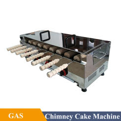 Commercial 8pcs Chimney Cake 110V/220V/LPG Machine Ice Cream Cone Stainless Steel Bread Baking Equipment Chimney Bread