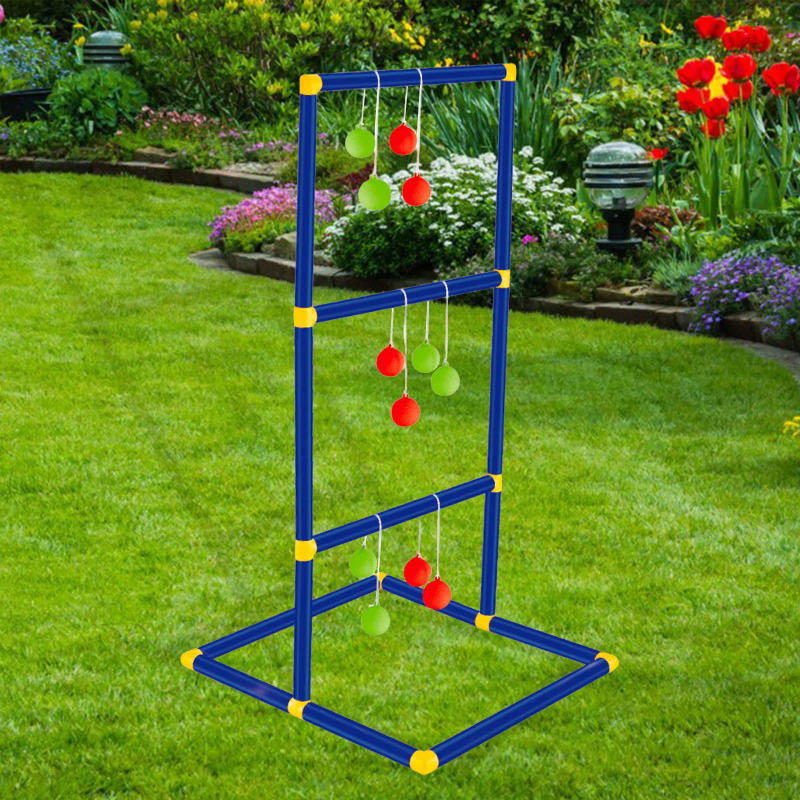 Description Picture 3 of itemLadder Ball Toss Game Set for Lawn Backyard Family Interactive Game Children's Ladder Golf Stand Portable Indoor Outdoor Sports