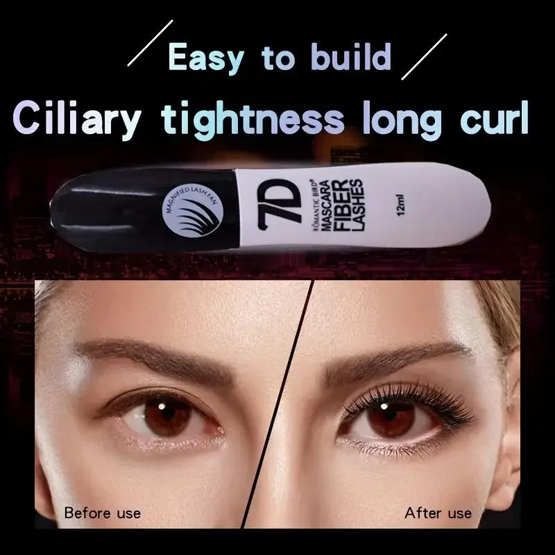 Description Picture 3 of item1/2/3PCS 7D Fiber Mascara Set Waterproof Durable Curling Mascara Sweatproof Anti-smudge Slimming Base Mascara for all skin types